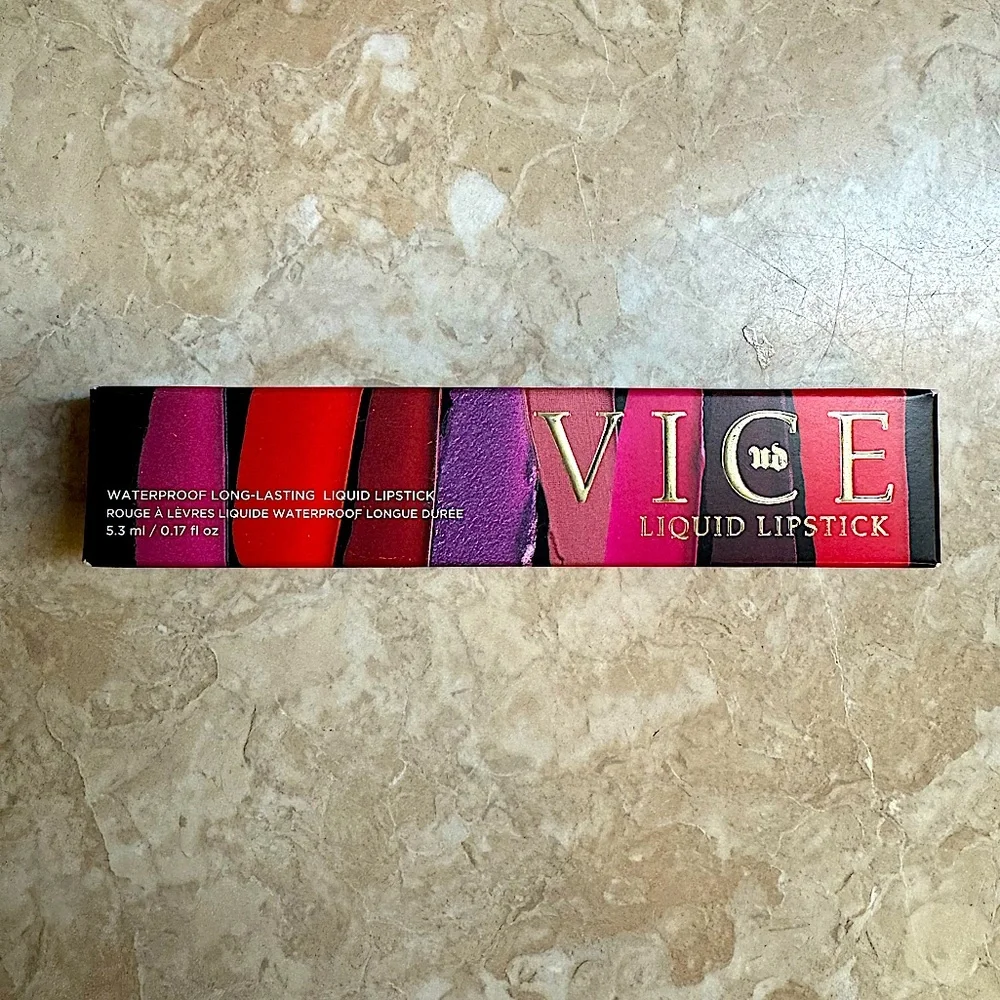 Urban Decay Vice Liquid Lipstick PURGATORY Metallized Dark Plum Sparkle NEW